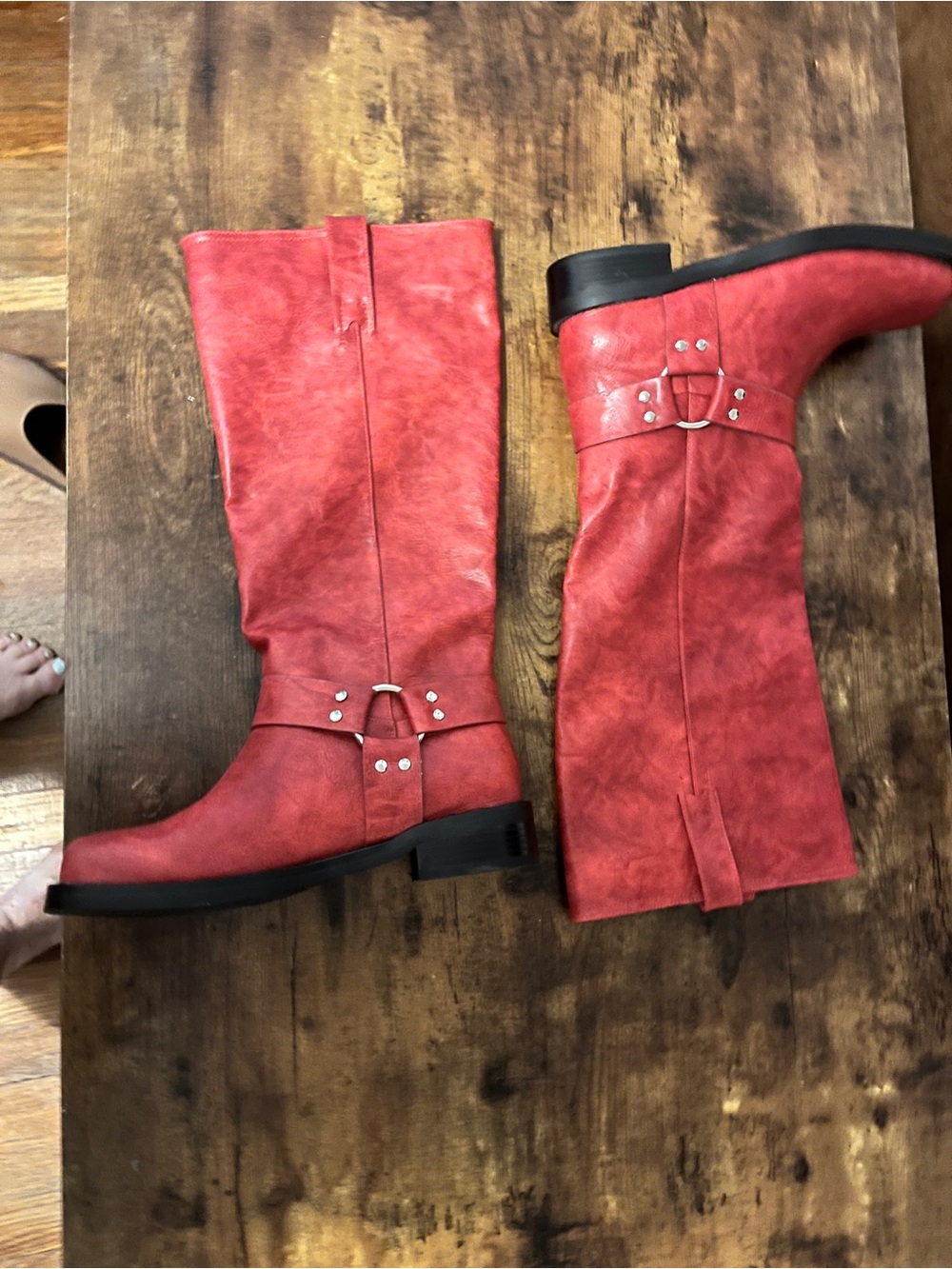 Red Harness Riding Boots Size 8.5 - Picture 10 of 10